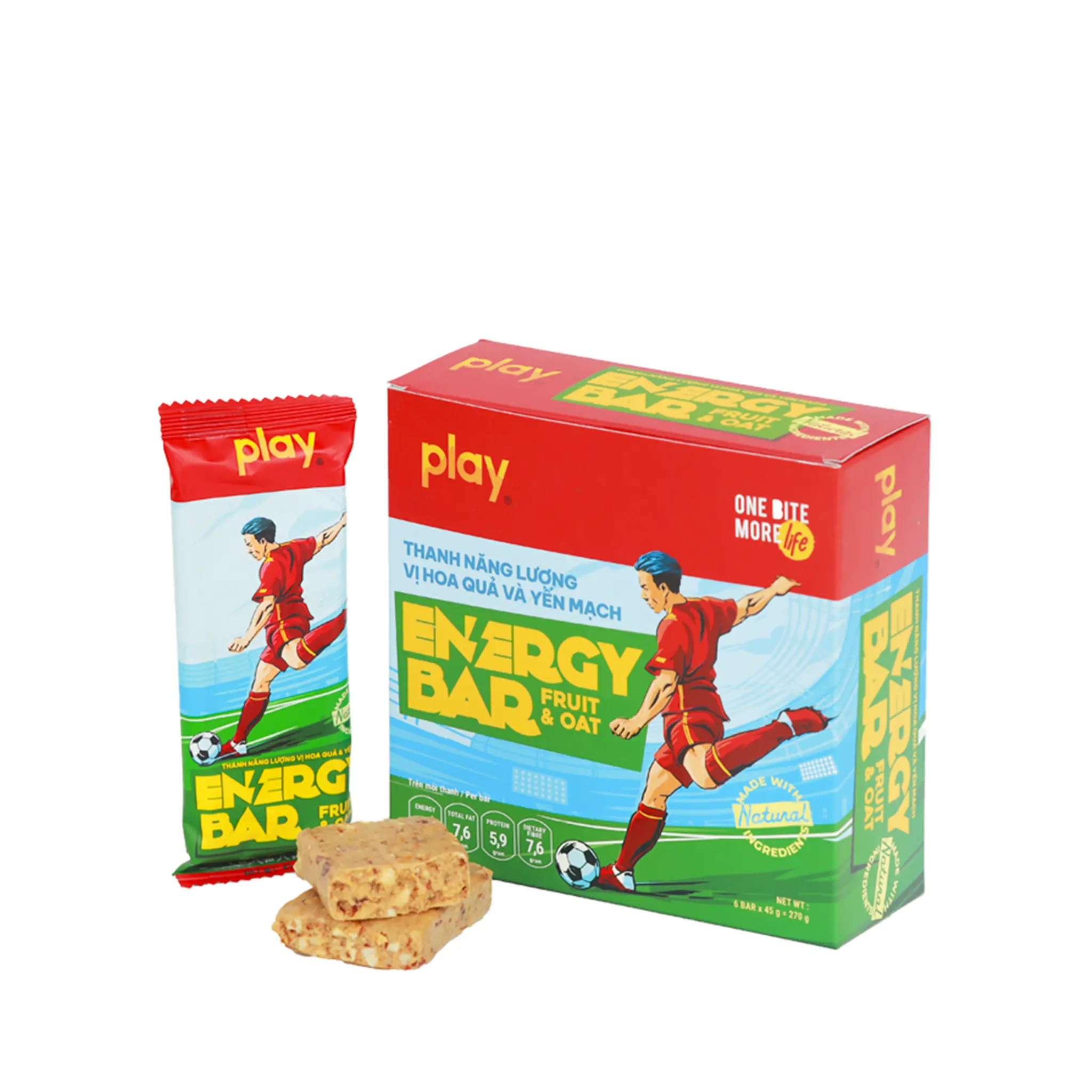 Hộp 6 Thanh Năng Lượng PLAY Vị Trái cây yến mạch Hộp 6 Thanh Năng Lượng PLAY Vị Trái cây yến mạch