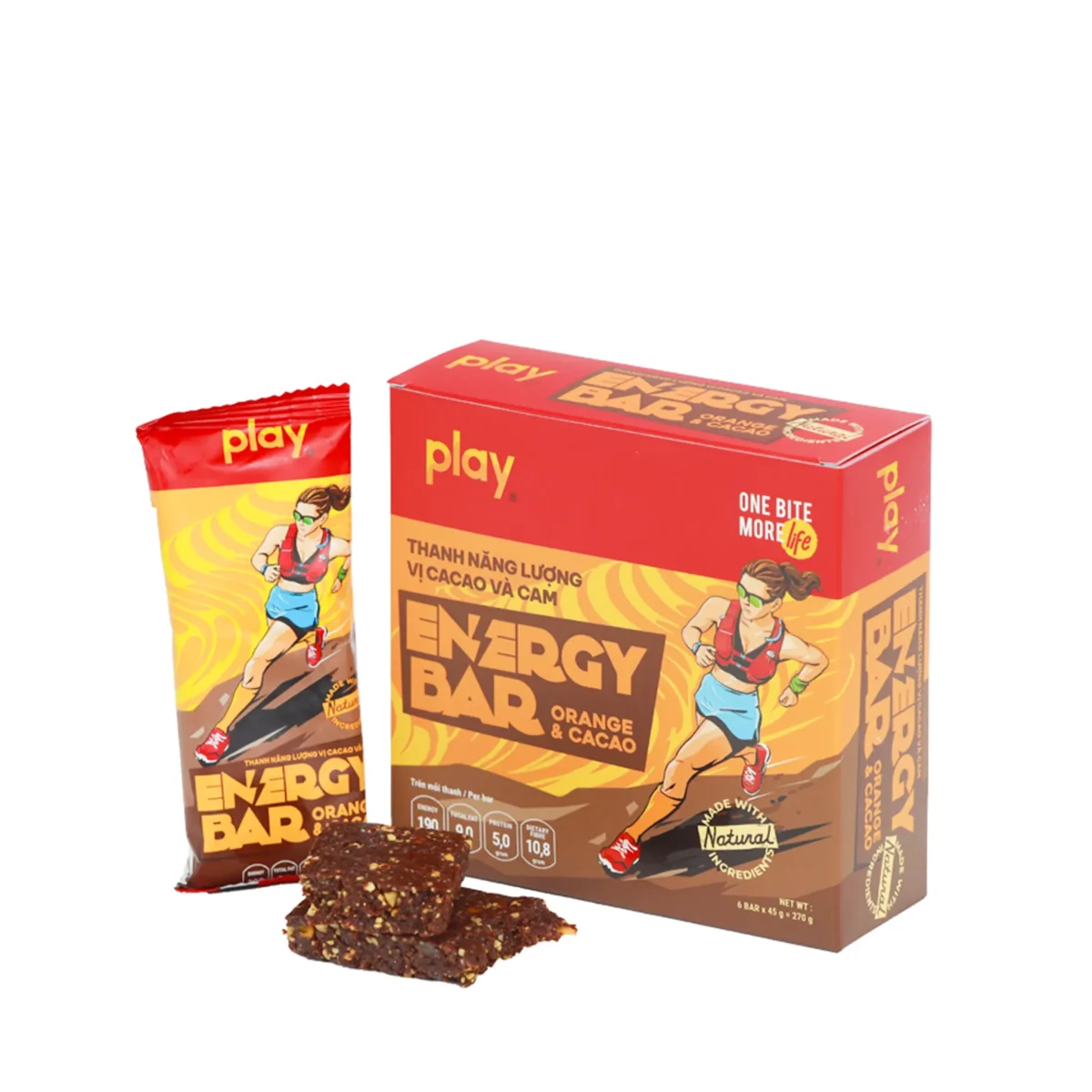 Hộp 6 Thanh Năng Lượng PLAY 2.0 Vị Cam Cacao